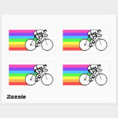 サイクリスト 長方形シール (シート)