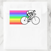 サイクリスト 長方形シール (バッグ)