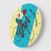 サイクリスト#1 ラージ壁時計 (傾斜)
