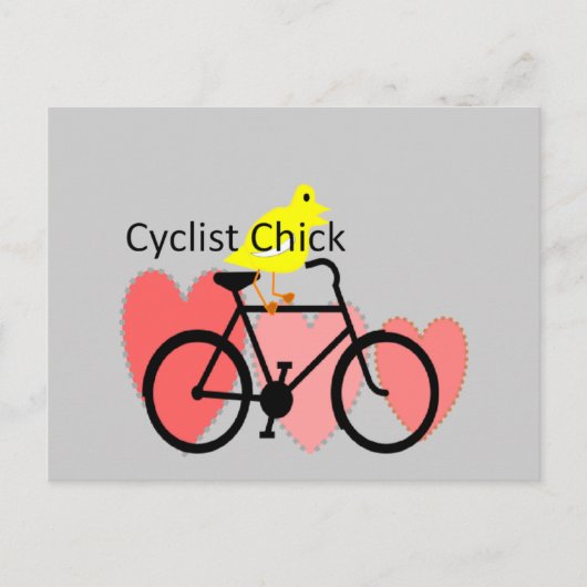 サイクリストCHICK--サイクリング、自転車愛好家ギフト ポストカード (正面)