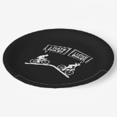 サイクリストI Love Bikes ペーパープレート (アングル)