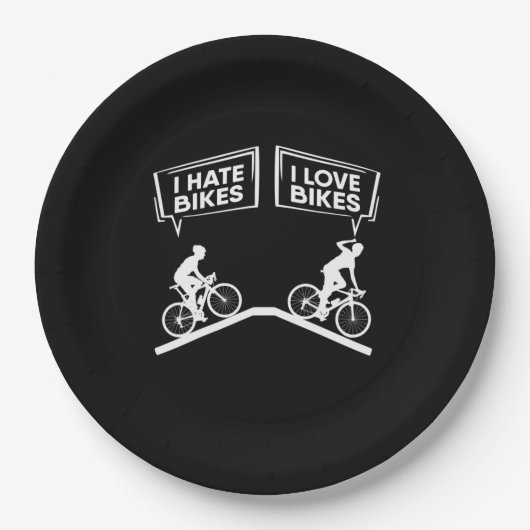サイクリストI Love Bikes ペーパープレート (正面)