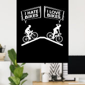 サイクリストI Love Bikes ポスター (ホームオフィス)
