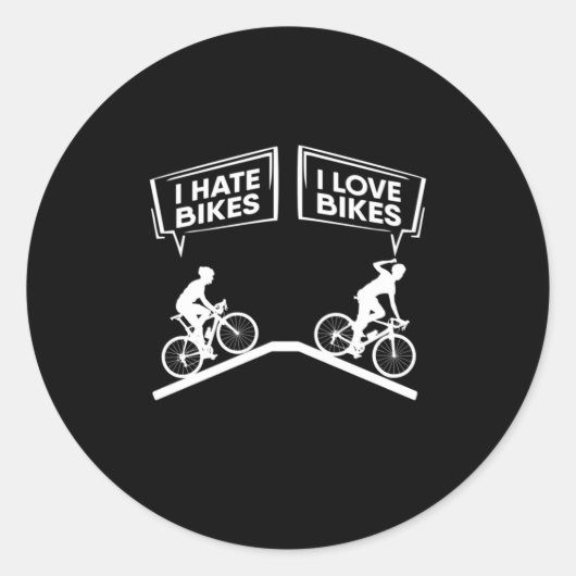 サイクリストI Love Bikes ラウンドシール (正面)