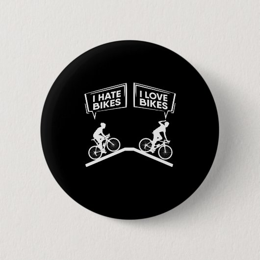 サイクリストI Love Bikes 缶バッジ (正面)