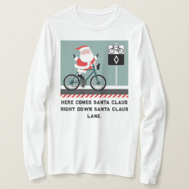 サイクリングおもしろいクリスマスTシャツ Tシャツ