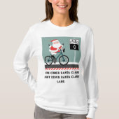 サイクリングおもしろいクリスマスTシャツ Tシャツ (正面)