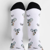 サイクリングおもしろいファンのための自転車に乗った老人 ソックス (上部)