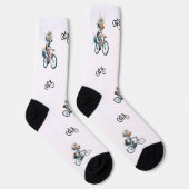 サイクリングおもしろいファンのための自転車に乗った老人 ソックス (右)