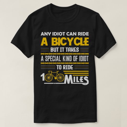 サイクリングおもしろい愛好家のための自転車sに乗ることができる tシャツ (デザイン正面)