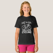サイクリングが好きな女の子 Tシャツ (正面フル)