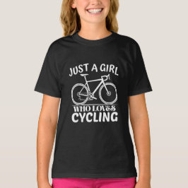 サイクリングが好きな女の子 Tシャツ