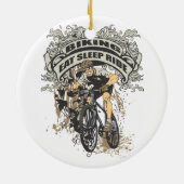 サイクリングに食べて下さい、眠らせて下さい、乗って下さい セラミックオーナメント (裏面)