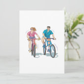 サイクリングのカップル 招待状 (スタンド正面)