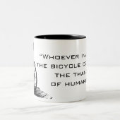 サイクリングのコーヒー・マグ ツートーンマグカップ (中央)