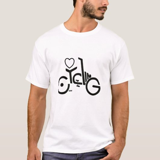 サイクリングのシルエット Tシャツ (正面)