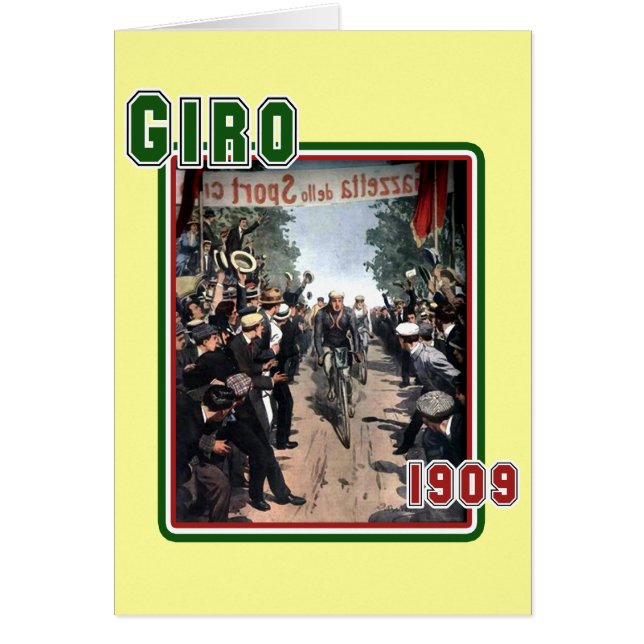 サイクリングのジャイロの1909年のイタリアの旗のレトロのヴィンテージの芸術 (正面)