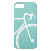 サイクリングのバイクもしくは自転車に乗る人の青緑 Case-Mate iPhoneケース (裏面)