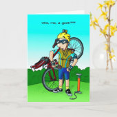 サイクリングのバースデー・カード-だれの私のギークか。 カード (黄色い花)