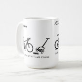 サイクリングのマグ-生命は困難な選択の完全です コーヒーマグカップ (正面左)