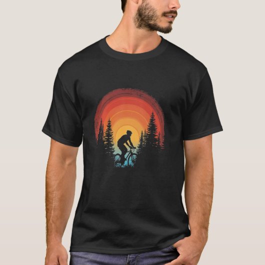 サイクリングの夕焼け Tシャツ (正面)