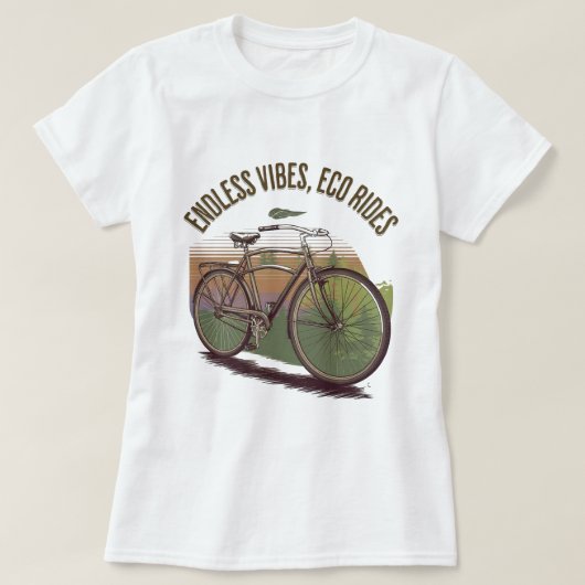 サイクリングの雰囲気 エコTシャツ Tシャツ (デザイン正面)