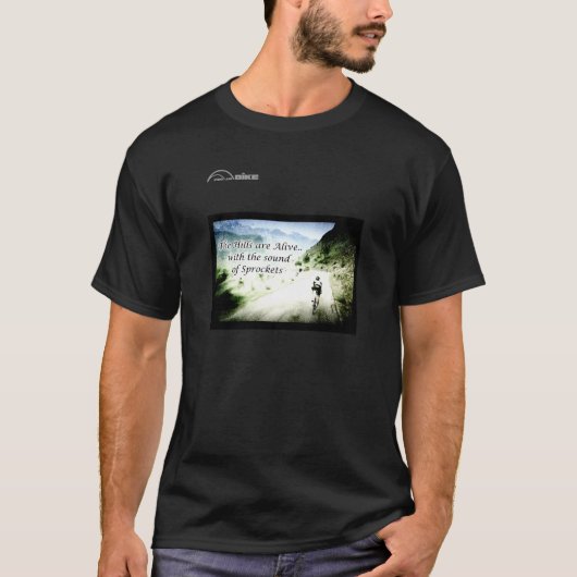 サイクリングのTシャツ-丘は生きています Tシャツ (正面)