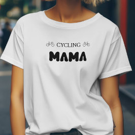 サイクリングはっきりしたママ母のサイクリスト恋人のためのママ Tシャツ