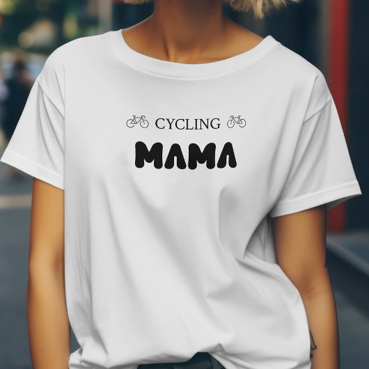 サイクリングはっきりしたママ母のサイクリスト恋人のためのママ Tシャツ