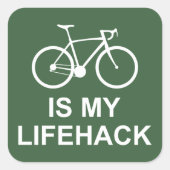 サイクリングは私のライフハック スクエアシール (正面)