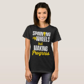 サイクリングは私の車輪を回転するが進歩している1 Tシャツ (正面フル)