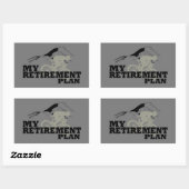 サイクリングは退職計画だ 長方形シール (シート)