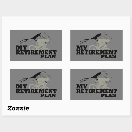 サイクリングは退職計画だ 長方形シール (シート)