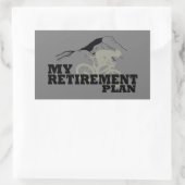 サイクリングは退職計画だ 長方形シール (バッグ)