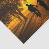 サイクリングを日没デコページティッシュペーパー 薄葉紙 (詳細)