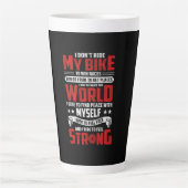 サイクリングアートは自転車に乗らない カフェラテマグ (正面)