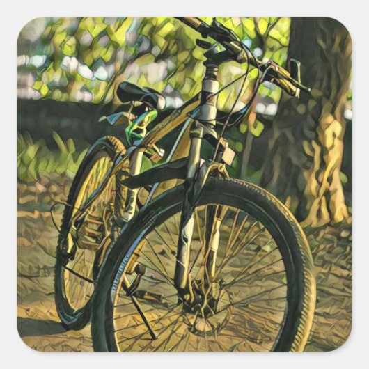 サイクリングアートワーク スクエアシール (正面)