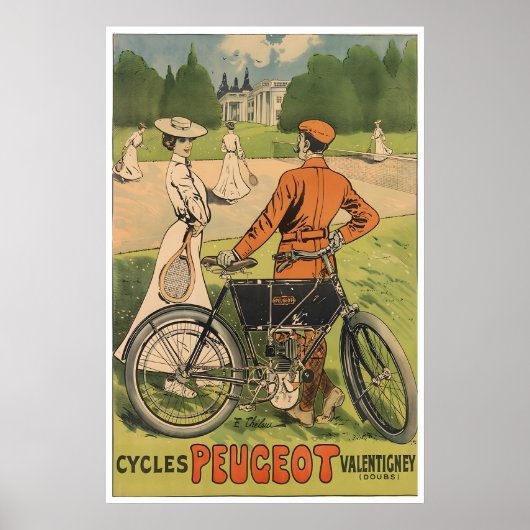 サイクリングアート 自転車 プリント ポスター (正面)