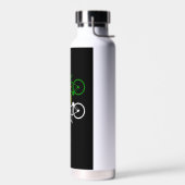 サイクリングイエローグリーンホワイトポルカドットジェリーズ ウォーターボトル (左面)