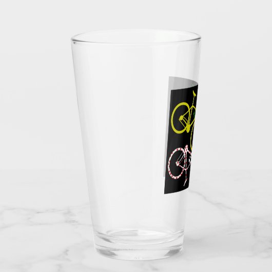 サイクリングイエローグリーンホワイトポルカドットジェリーズ タンブラーグラス (右)