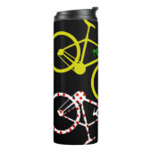 サイクリングイエローグリーンホワイトポルカドットジェリーズ タンブラー (回転左)