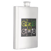 サイクリングイエローグリーンホワイトポルカドットジェリーズ フラスク (右)