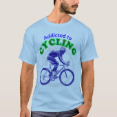 サイクリングインク素晴らしスケッチデザイン中毒 Tシャツ (正面)