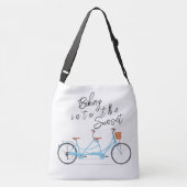 サイクリングインサンセットクロスボディトートバッグ クロスボディバッグ (裏面)