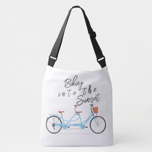 サイクリングインサンセットクロスボディトートバッグ クロスボディバッグ (正面)