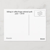 サイクリングインバレーフォージ国立公園 ポストカード (裏面)