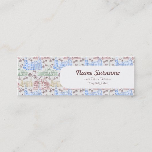 サイクリングオルフスの名刺のテンプレート スキニー名刺 (正面)