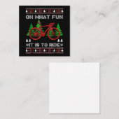 サイクリングオー何おもしろいバイク醜いクリスマスセーター ノートカード (正面/裏面)