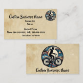 サイクリングカスタムサイクリストのバイクロゴ 名刺 (正面/裏面)