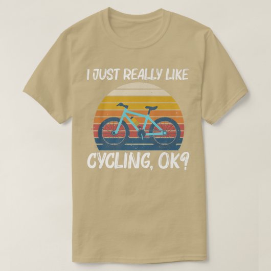 サイクリングカッコいいデザイン女子男性へサイクリング自転車C Tシャツ (デザイン正面)